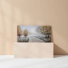 Large-scale hand-painted Golden Tree Autumn Road landscape oil painting factory, one-piece consignment, printed upon request, foreign trade warehouse supply, Temu fabric decorative painting details Picture